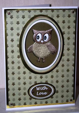 Owl Card by Kim McKelvie -   Scrapdragon