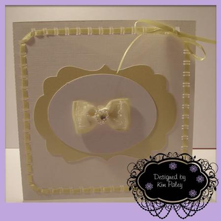 Ribbon Edge Square Card by Kim Paley