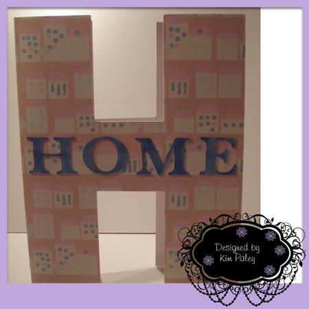 H is for Home or Happy Birthday Card Template by Kim Paley