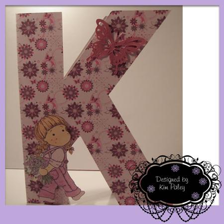 K is for Kind Card Blank Template by Kim Paley