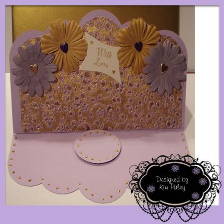 Scollop Easel Card by Kim Paley