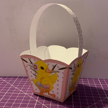 EASTER BASKET 1 - DUCKLING WITH EGG BASKET by Kirstine Pennicott