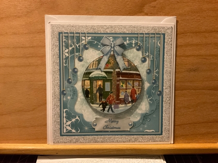 300 dpi 6x6 in Topper & Decoupage - Christmas scene Bauble - choice of tags no.3 by Kirstine Pennicott