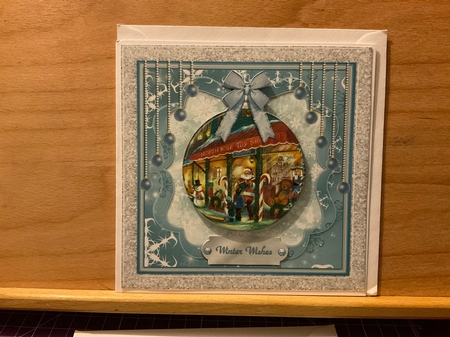 300 dpi 6x6 in Topper & Decoupage - Christmas scene Bauble - choice of tags no.4 by Kirstine Pennicott