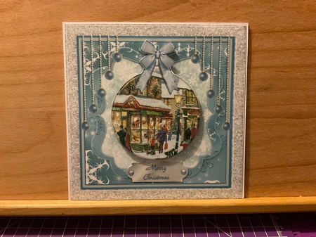300 dpi 6x6 in Topper & Decoupage - Christmas scene Bauble - choice of tags no.8 by Kirstine Pennicott