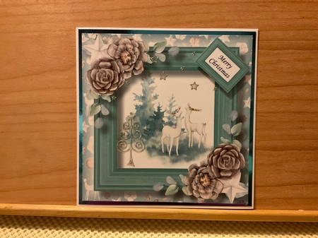 The Christmas Stags 2 8x8 by Kirstine Pennicott