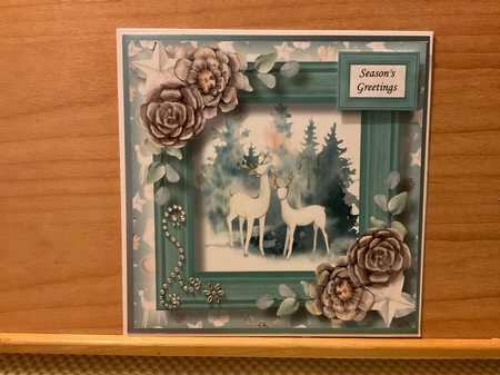 The Christmas Stags 1 8x8 by Kirstine Pennicott