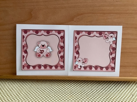 Valentine Cupid Bear Blank Insert by Kirstine Pennicott