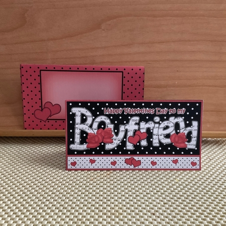 Valentine Day Boyfriend Money or Gift Wallet Card Kit by Kirstine Pennicott