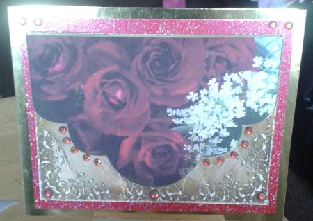 Red Roses Envelope Card 3 by Kirsty Davison