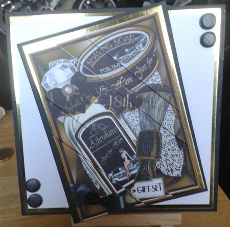 Mens Aftershave 18th Birthday 7x5in Triangle Corner Stacker by Kirsty Davison