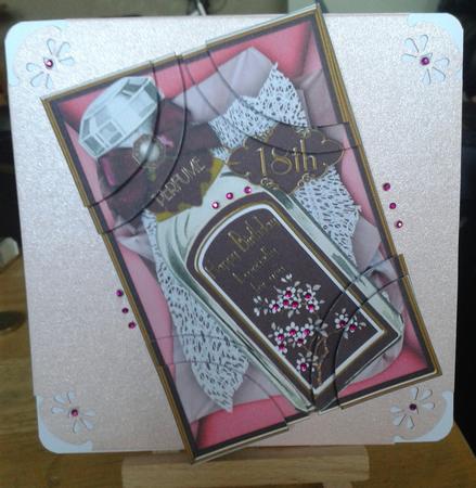 Blossom Perfume 18th Birthday 7x5in Quad Corner Stacker by Kirsty Davison