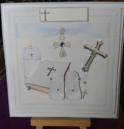 8x8 Christening Boy Mini Kit by Kirsty Davison