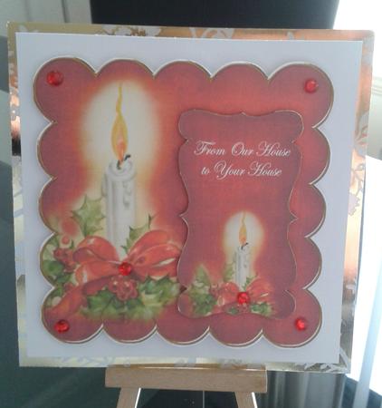 Candle Red Ours to Yours 8in Scallop Topper by Kirsty Davison