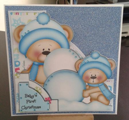 Peek-a-boo Winter Bears Blue - Edgy - Mini Kit by Kirsty Davison