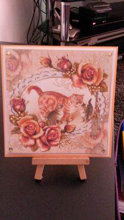 8x8 the Vintage Cat with Her Kittens Mini Kit by Kirsty Davison