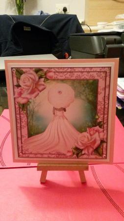 Pretty Pink Parasol 8x8 Quick Topper by Kirsty Davison