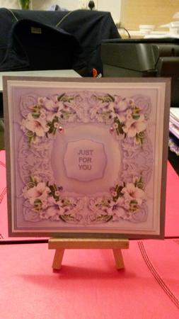 Lilac and White Lilies Quick Card Front by Kirsty Davison