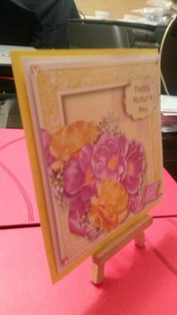 Pink & Yellow Spring Bouquet 8x8 Quick Topper by Kirsty Davison