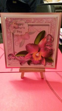 Beautiful Pink Romantic Orchid 8x8 Quick Topper by Kirsty Davison