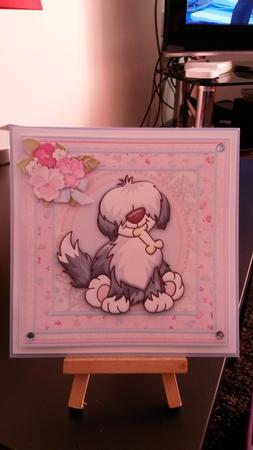 Barking Mad But I Wuv You 8x8 Mini Kit Flowers Optional by Kirsty Davison