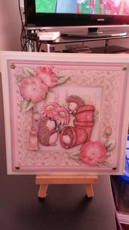 Pots of Hedgehog Love 8x8 Mini Kit & Decoupage by Kirsty Davison