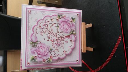 Birds in Tree & Roses Pink 8x8 Mini Kit & Decoupage by Kirsty Davison