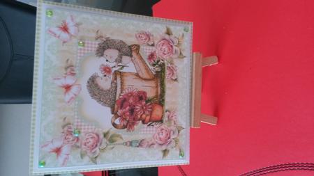 Hedgehog Popsy Card Front Kit by Kirsty Davison