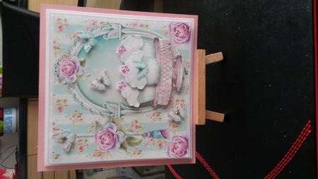 Shabby Chic Countryside Cupcakes Card Front Kit by Kirsty Davison