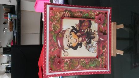 Christmas Shopping Dark Hair Card Front Kit by Kirsty Davison