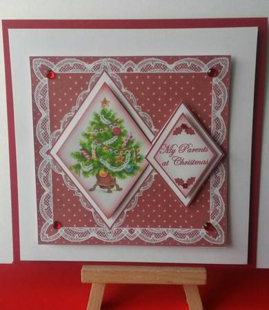 Red Tree My Parents 7in Double Diamond Topper by Kirsty Davison