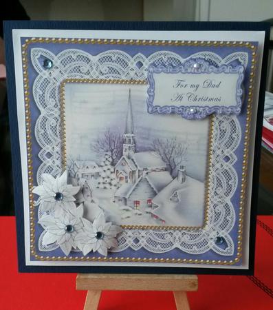 Blue Church My Dad 8in Sentiment Topper by Kirsty Davison