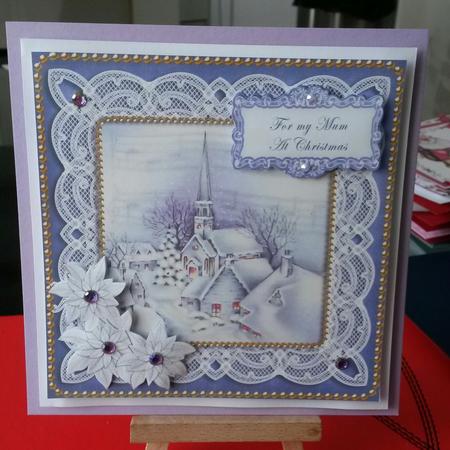 Blue Church My Mum 8in Sentiment Topper by Kirsty Davison