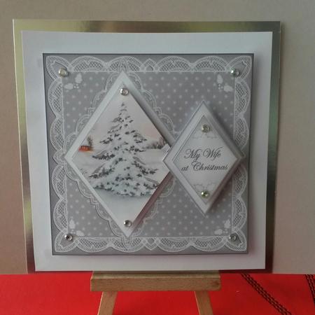 Snow Tree My Wife 7in Double Diamond Topper by Kirsty Davison