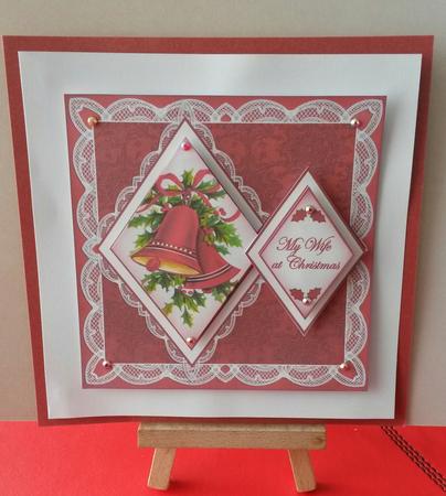 Red Bells My Wife 7in Double Diamond Topper by Kirsty Davison