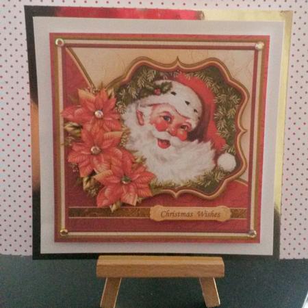 Vintage Jolly Santa Christmas Decoupage 7.5 Mini Kit by Kirsty Davison