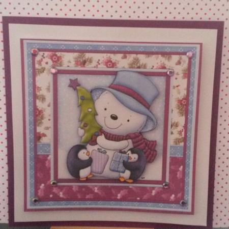 Snowman's Helpers 7.5 Christmas Decoupage Mini Kit by Kirsty Davison