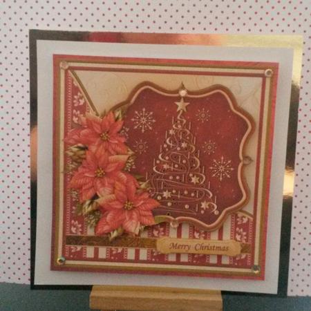 Christmas Tree & Poinsettia 7.5 Decoupage Mini Kit by Kirsty Davison
