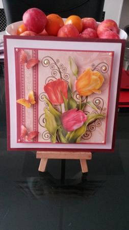 Spring Tulips 7.5 Decoupage Mini Kit Various Occasions by Kirsty Davison