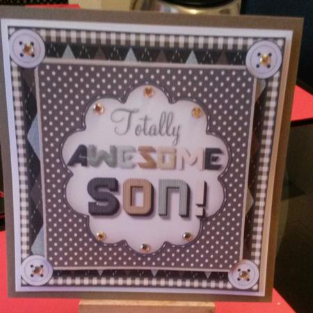 Totally Awesome Son Card Front Kit by Kirsty Davison