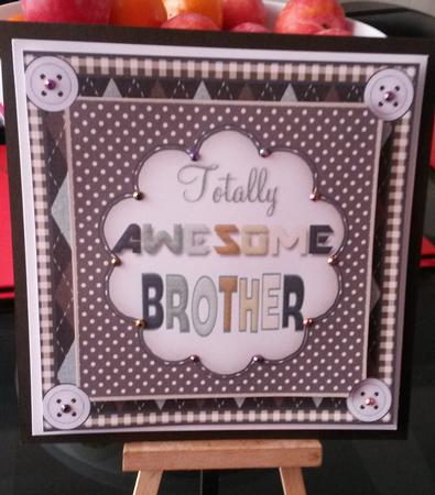Totally Awesome Brother Card Front Kit by Kirsty Davison