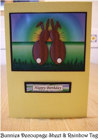 Bunnies Decoupage by Kirsty Green