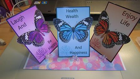 Butterfly Toppers x 3 No 3 by Kirsty Green