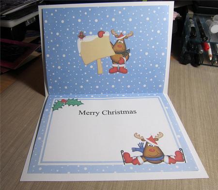 Xmas Rudolph's Sign Matching A5 Insert by Kirsty Green