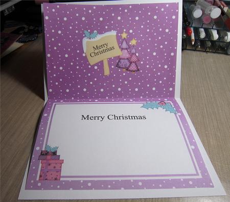 Xmas Blank Signpost A5 Matching Insert by Kirsty Green