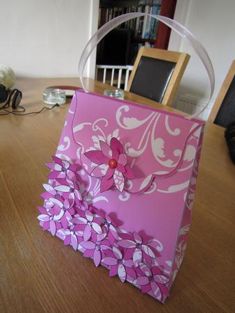 Large Gift Handbag - Pink Flourish by Kirsty Green