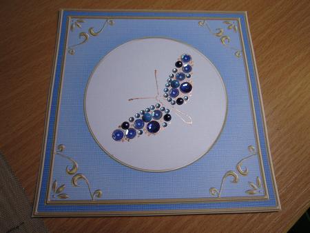 Square 'gold Metallic Frame' Card Front or Insert by Kirsty Green