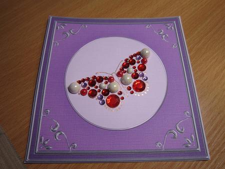 Square 'silver Metallic Frame' Card Front or Insert by Kirsty Green