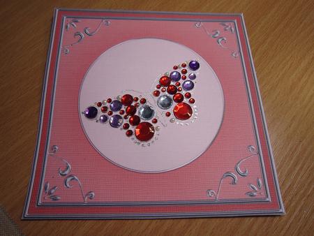 Square 'silver Metallic Frame' Card Front or Insert by Kirsty Green