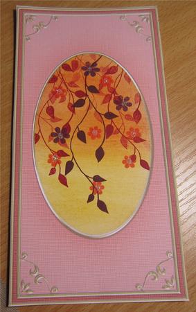 Dl 'gold Metallic Frame' Card Front or Insert by Kirsty Green